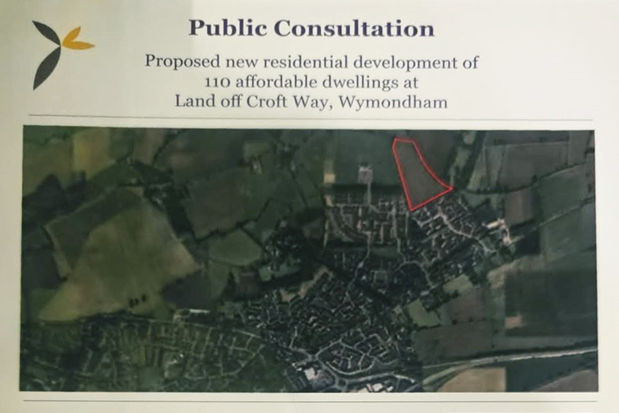 Public consultation Thursday (8th May) – 110 Saffron “affordable homes”